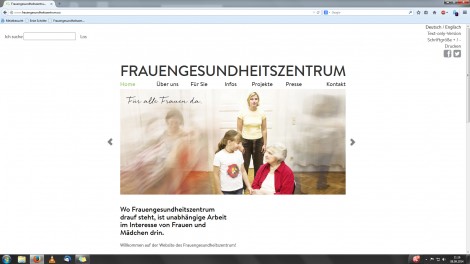 Screenshot der Website