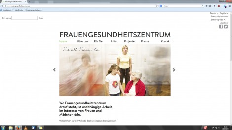 Screenshot der Website